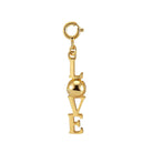 LoveMatch LOVE Tennis Clip On Charm the word 'LOVE' in Gold