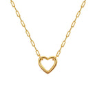 Modern Love Necklace 15 inch Gold Open Heart 