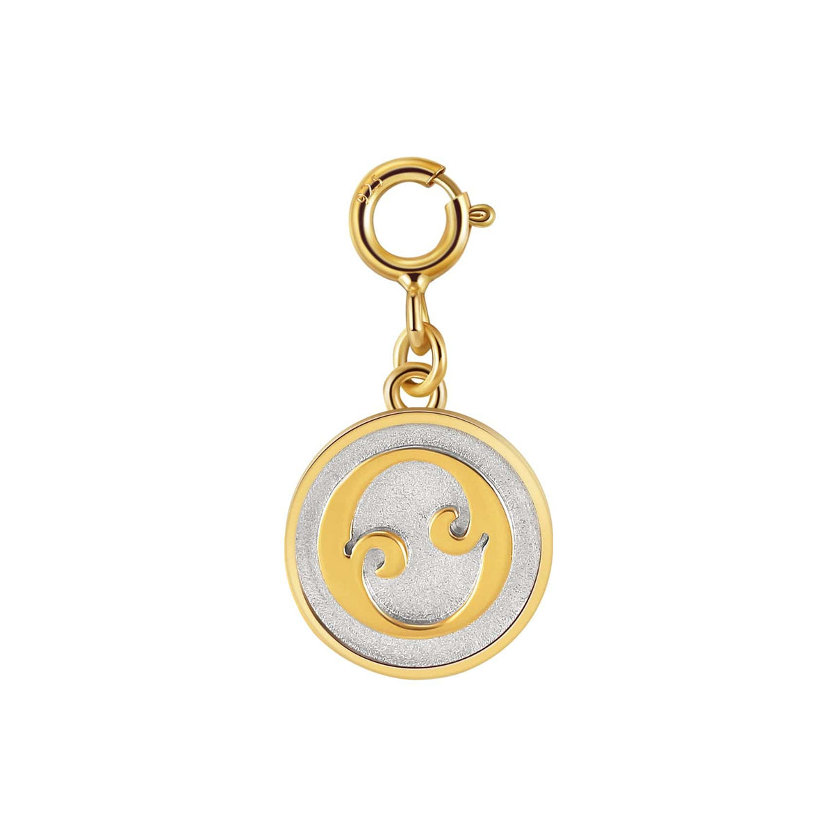 Dainty Fancy Initial Clip on Pendant Charm Letter O