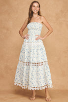 Strut & Bolt | Gloria Floral Strapless Midi Dress | Sweetest Stitch RVA