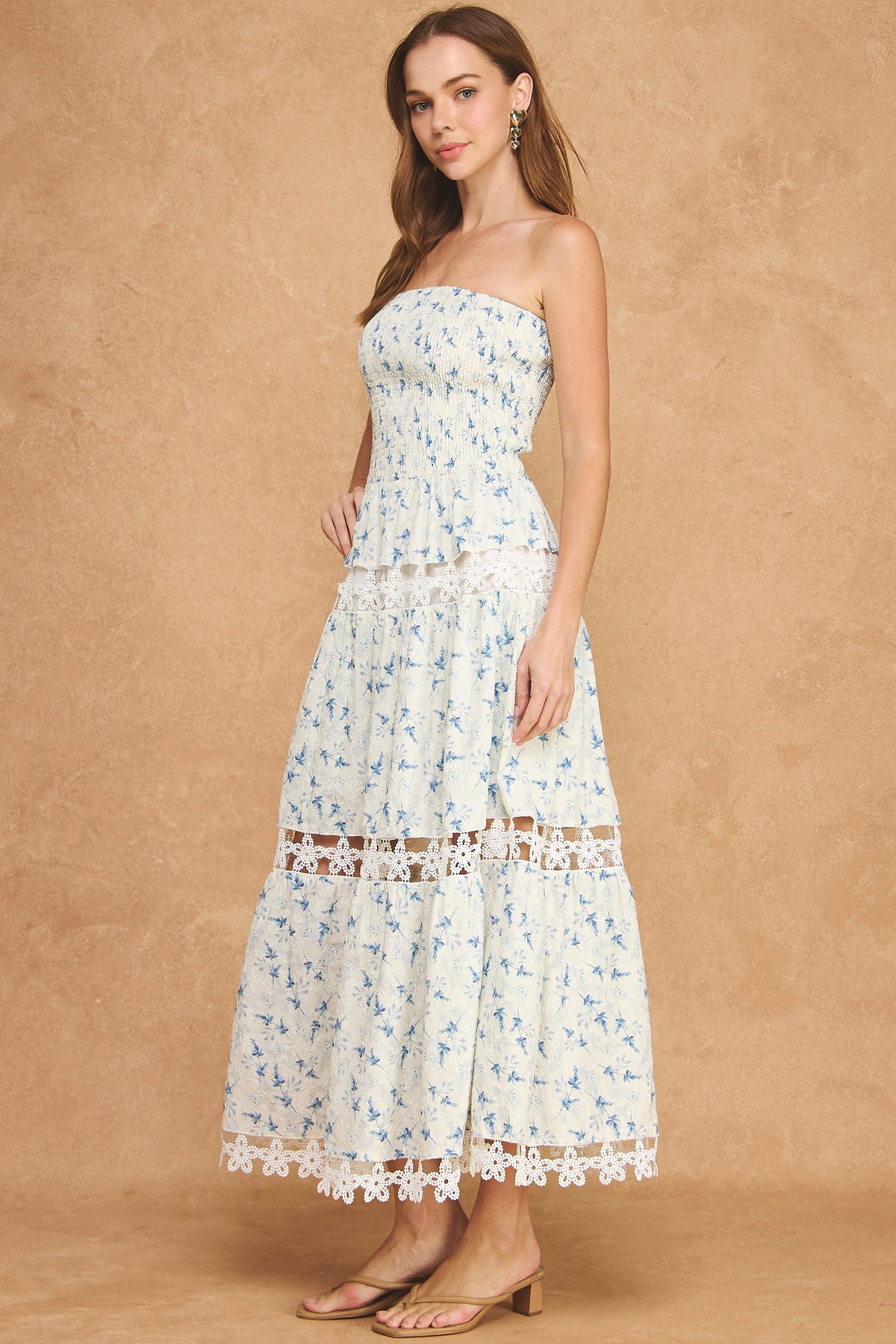 Strut & Bolt | Gloria Floral Strapless Midi Dress | Sweetest Stitch RVA