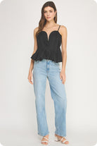 Strut & Bolt | Evie Peplum Sleeveless Top | Sweetest Stitch Boutique