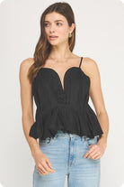 Strut & Bolt | Evie Peplum Sleeveless Top | Sweetest Stitch Boutique
