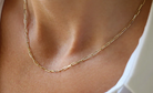 Clip Link Necklace 18" Gold on model
