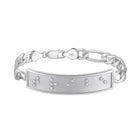 Touchstone Tribe ID Link Bracelet in Silver with Braille Crystals