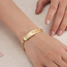 Touchstone You Got This ID Link Bracelet in Gold with Braille Crystals