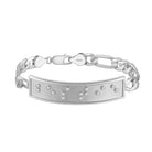 Touchstone Bestie ID Link Bracelet in Silver with Braille Crystals