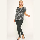 Black and White Blouse