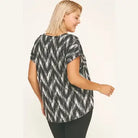 Black and White Blouse