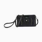 Black Jen & Co Ayra Studded Front Wallet/Clutch - Athena's Fashion Boutique