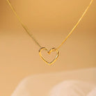 18k Gold Minimalist Simple Elegant Heart Chain Necklace - Yayas Glam & Gift Shop