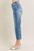 Judy Blue High Waist  Raw Cut Hem Crop Capris