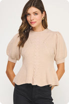 Strut & Bolt | Erin Peplum Sweater | Sweetest Stitch Boutique Richmond