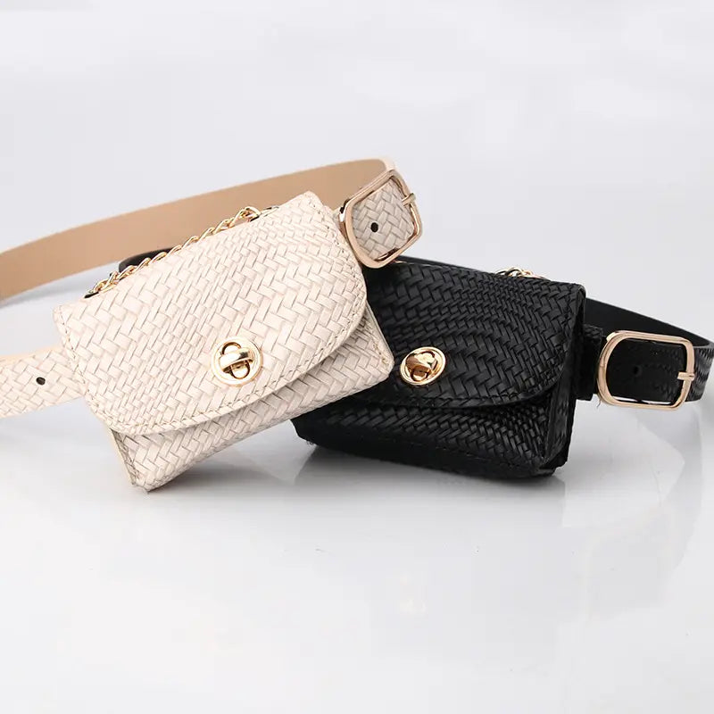 Vegan Leather Small Belt Bag Waist Purse - Yayas Glam & Gift Shop