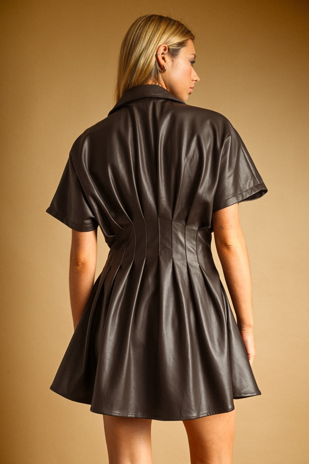 Miou Muse | Amy Faux Leather Mini Dress | Sweetest Stitch Boutique