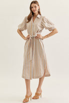 Entro | Bea Striped Midi Dress | Sweetest Stitch Boutique Richmond VA