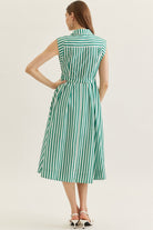 Entro | Tristen Striped Midi Dress | Sweetest Stitch Boutique Richmond