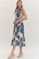 Entro | Marie Floral Sleeveless Midi Dress | Sweetest Stitch Boutique 