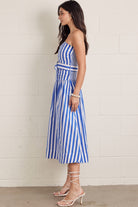 Entro | Paige Striped Strapless Midi Dress | Sweetest Stitch Boutique