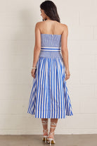 Entro | Paige Striped Strapless Midi Dress | Sweetest Stitch Boutique