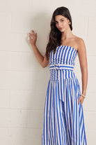 Entro | Paige Striped Strapless Midi Dress | Sweetest Stitch Boutique