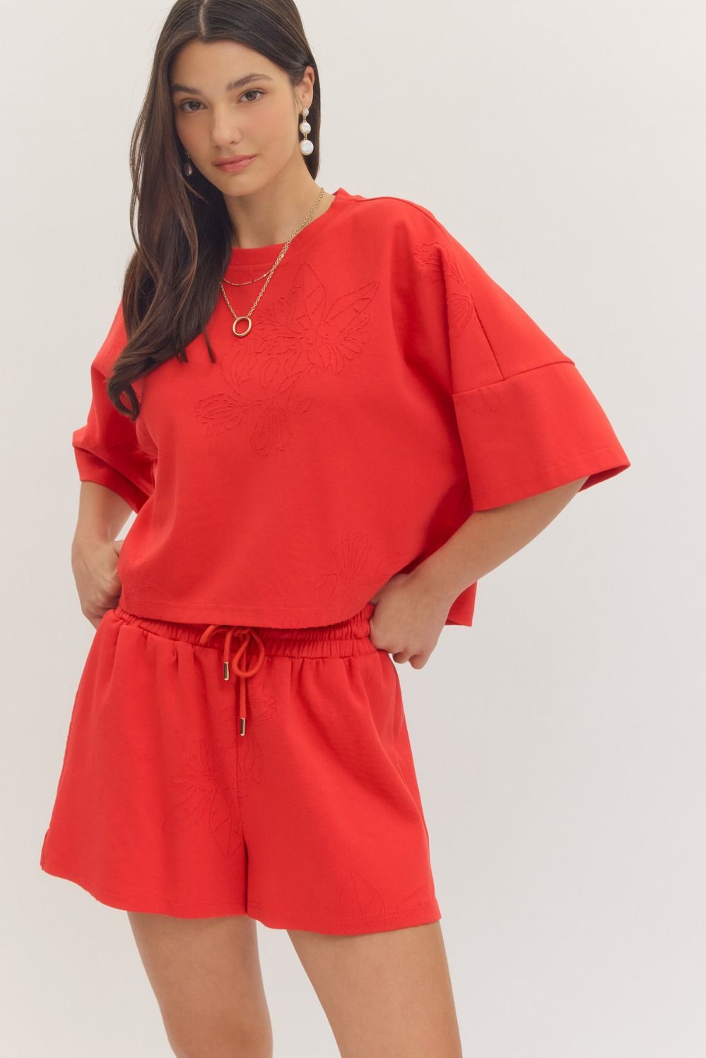 Entro | Johnna Embroidered Top | Sweetest Stitch Boutique Richmond