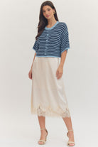 Entro | Elizabeth Short Sleeve Striped Cardigan | Sweetest Stitch RVA