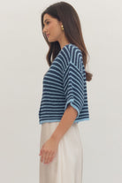 Entro | Elizabeth Short Sleeve Striped Cardigan | Sweetest Stitch RVA