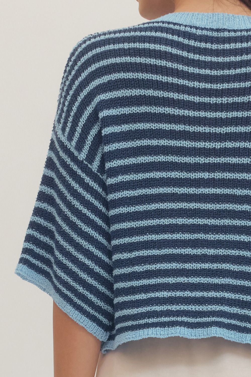 Entro | Elizabeth Short Sleeve Striped Cardigan | Sweetest Stitch RVA