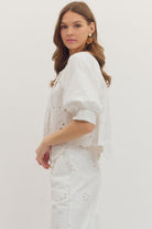 Entro | Starr Short Sleeve Eyelet Top | Sweetest Stitch Boutique RVA
