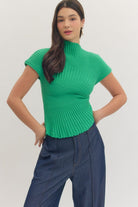 Entro | Lily Knit Mock Neck Top | Sweetest Stitch Boutique Richmond