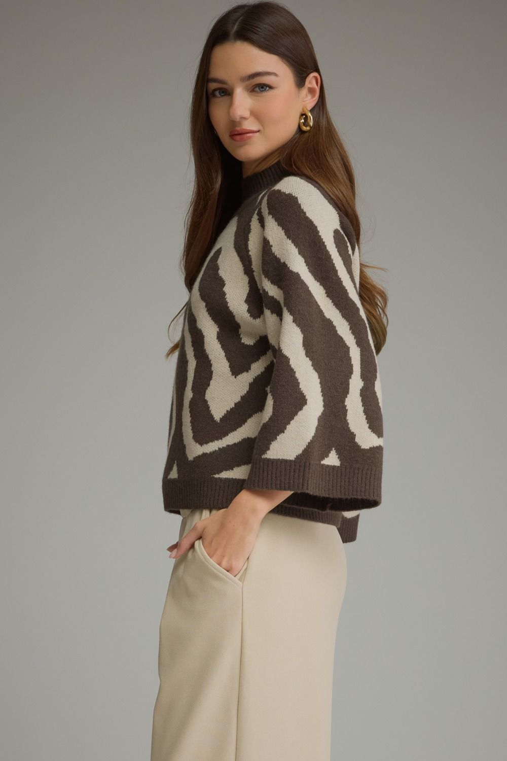 Entro | Matilda Abstract Sweater | Sweetest Stitch Boutique Richmond