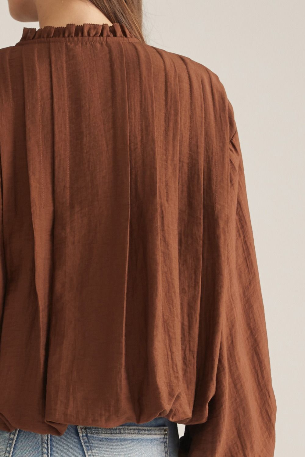 Entro | Lorrie Long Sleeve Bubble Top | Sweetest Stitch Boutique RVA