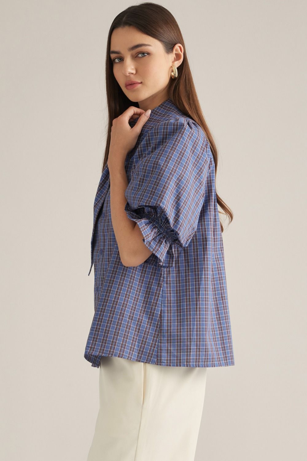 Entro | Gabby Plaid Top | Sweetest Stitch Boutique Richmond VA