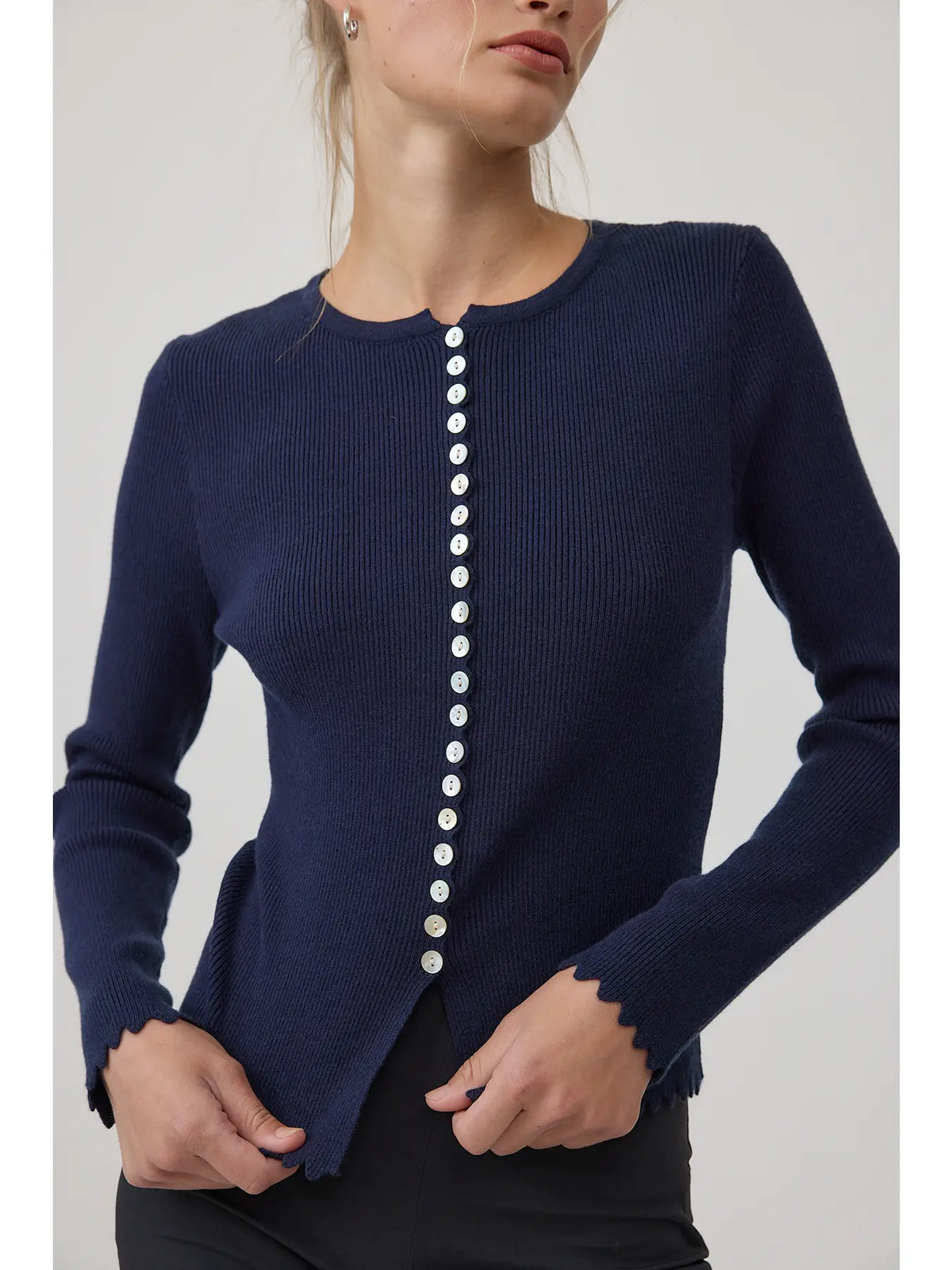 Raisonnel | Ashleigh Slim Fit Ribbed Cardigan | Sweetest Stitch Boutique
