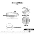 Touchstone Forever ID Link Bracelet in Silver Specs