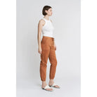 Mica Denim Cinnamon High Rise Crop Joggers Jeans - Athena's Fashion Boutique