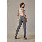 Mica Denim High Rise Straight Leg Vintage Garment Dyed Gunmetal Gray Jeans - Athena's Fashion Boutique
