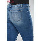 Mica Denim Mid Rise Straight Leg Distressed Jeans
