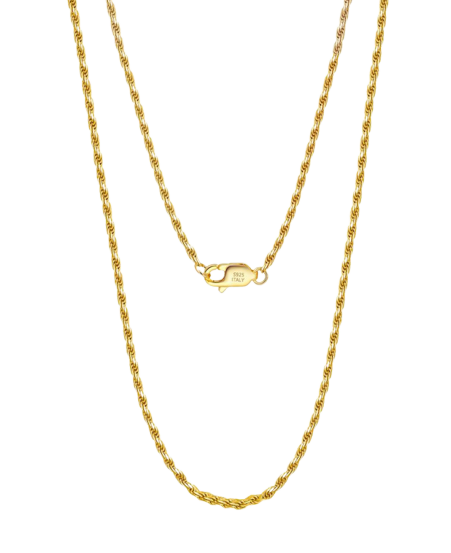 Diamond Cut Rope Chain Gold varying lengths