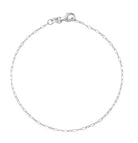 Bracelet Paper Clip Link Chain Dainty Silver