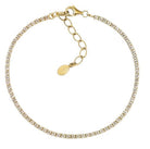 Bracelet Tennis Style Crystal and Gold