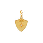 Saints and Saviors Crown Shield Clip On Pendant Gold
