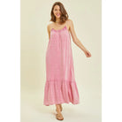 Plus Mineral-Washed Gauze Midi Dress with Pockets
