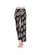 Multicolor Sugar Skull Print Buttery Soft Lounge Pants - Athena's Fashion Boutique