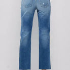 SneakPeek Mid Rise Straight Jeans with Knee Rips - Athena's Fashion Boutique