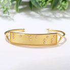 Touchstone Badass Cuff Gold "Badass" in Braille Crystals