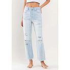 Vervet Super High Rise Distressed Crop Straight Jeans